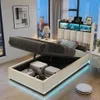 INONEFT Gestoffeerd bed 90x200 cm met USB-poort, Productafbeelding-voorbeeld 2