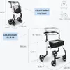 Mobiclinic Rollator Aluminium schwarz faltbar leicht Produktbild-Vorschau 2