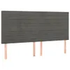 vidaXL LED Kopfteil Dunkelgrau 200x5x118/128 cm Samt -  Produktbild-Vorschau 10