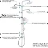 JOHO 304 Edelstahl Duschsystem ohne Armatur, Chrom Produktbild-Vorschau 4
