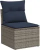 vidaXL 5-teiliges Gartensofa-Set mit Kissen, grau, Produktbild-Vorschau 6