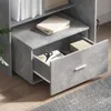 vidaXL Zásuvková skříňka s kolečky Betonová šedá 55 x 45 x Náhled obrázku produktu 4
