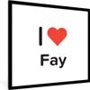 MuchoWow® Gerahmtes Poster Ich liebe - Fay - Mädchen 40x40 Produktbild-Vorschau 1