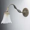 Wandleuchte Messing massiv Glas Floral verstellbar Produktbild-Vorschau 1