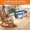 Babywiege,Reisebett für Babys mit Matratze, Moskitonetz, Produktbild-Vorschau 4