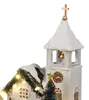 Villaggio di Natale LuVille in miniatura Chiesa svedese di Anteprima dell’immagine prodotto 3