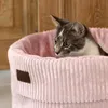 Creato da Lotte Katze Korb Gerippt Rosa 50x35 cm Anteprima dell’immagine prodotto 5