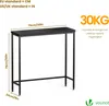 VOUNOT® Schmaler Konsolentisch Flurtisch aus Metall und Produktbild-Vorschau 3