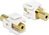 DeLOCK 2x3.5 mm, Gold, Weiß, 3.5mm, 3.5mm, Gold, 22,3 mm, Produktbild-Vorschau 1