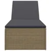 Sonnenliege Poly Rattan Braun und Dunkelgrau Produktbild-Vorschau 4