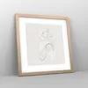 Gerahmtes Poster - Rahmen in heller Eiche - Frau eins Linie Produktbild-Vorschau 8