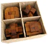 Zestaw 4 gier logicznych - drewniane puzzle 3D w ozdobnym Podgląd zdjęcia produktu 1