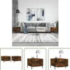 The Living Store Couchtische 2 Stk. Räuchereiche 50x50x40 Produktbild-Vorschau 1