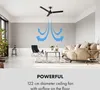 A modern living room with a ceiling fan. Náhľad obrázku produktu