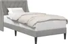 Estructura de cama con cabecero en gris claro, 90 x 200 cm, Vista previa de la imagen del producto 1