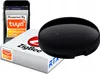 A smartphone displaying a Tuya app interface, a Zigbee product box, and a black smart remote. Produktbild-Vorschau