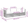 vidaXL Gartensofa mit Kissen 3-Sitzer Schwarz Poly Rattan Produktbild-Vorschau 9