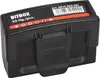 A black plastic bit box with a red and white label showing product information and a barcode. Produktbild-Vorschau