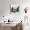 Gerahmtes Poster - Rahmen in heller Eiche - Schnee Fichten Produktbild-Vorschau 6