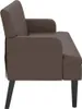 vidaXL Sitzbank mit Rückenlehne Braun 112x65,5x75 cm Produktbild-Vorschau 4