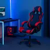 Ergonomischer Gaming Stuhl mit Fußstütze Racing-Design Produktbild-Vorschau 1