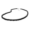 Kette 6mm Perle Kunststoff schwarz-glänzend 60cm schwarz Produktbild-Vorschau 1