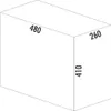 A 3D diagram of a rectangular prism with dimensions labeled. Produktbild-Vorschau