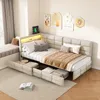 INONEFT Polsterbett Kinderbett 90x200cm mit LED und USB, Produktbild-Vorschau 2