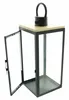 Laterne "Modern" aus Metall, Holz & Glas, 38 cm hoch, Produktbild-Vorschau 3