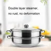 28 cm 2-layer-Dampfer Edelstahl Küche Kochsuppe Dampftopf Produktbild-Vorschau 7