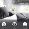 Bettwäsche Baumwolle Satin 135x200 cm Anthrazit Damast Set Produktbild-Vorschau 4