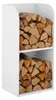 Relaxdays Regál na drevo, VxŠxH: 80x40x30 cm, 2 priehradky, Náhľad obrázku produktu 7