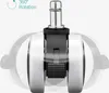 kwmobile 5x Hartboden Rollen mit Bremse 11/22 mm - auch für Produktbild-Vorschau 3
