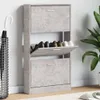 vidaXL Szafka na buty betonowa szara 59x17x108 cm materiał Podgląd zdjęcia produktu 2
