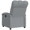 The back view of a gray fabric recliner chair. Náhľad obrázku produktu