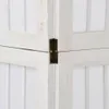 Close-up of a hinge connecting two white wooden panels of a room divider. Produktbild-Vorschau