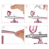 Airbrush, Spritzpistole Set 30PSI mit Kompressor, Tragbares Produktbild-Vorschau 7