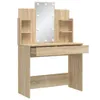 Toaletný stolík s LED svetlami dub sonoma 96x40x142 cm Náhľad obrázku produktu 3