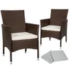 tectake® 2er Set Rattanstuhl Nantes widerstandsfähig 59 x Produktbild-Vorschau 1