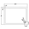 SONNI Quadratische Duschwanne 120x80x4cm,ABS Duschwanne, Produktbild-Vorschau 9