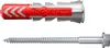 A fischer brand wall plug and screw are shown against a white background. Voir les images du produit