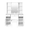 Merax Coiffeuse avec tabouret, miroir LED, 12 ampoules, Voir les images du produit 9