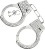 Metall Strass Handschellen mit Schlüssel | Silber Produktbild-Vorschau 4