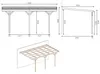 Carport Garagendach 3x5.24 m - 15 m2 - an der Hauswand Produktbild-Vorschau 3