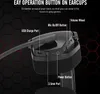 Close-up of the earcups of a gaming headset, highlighting various buttons and ports. Produktbild-Vorschau