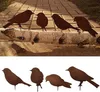4 Edelrost Metall Vogel Stecker Gartendeko Rostoptik mit Produktbild-Vorschau 1