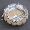Zweiseitig Babynest ENGELSNEST XXL Blumen BRAUN Baumwolle/ Produktbild-Vorschau 3