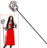 Laska Halloween z czaszką i włosami czarno-biała 120cm - Podgląd zdjęcia produktu 3