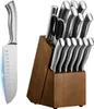 SucceBuy Set de 15 couteaux de cuisine avec bloc à couteaux Voir les images du produit 1