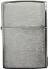 A close-up, front-facing view of a brushed chrome Zippo lighter. Náhľad obrázku produktu